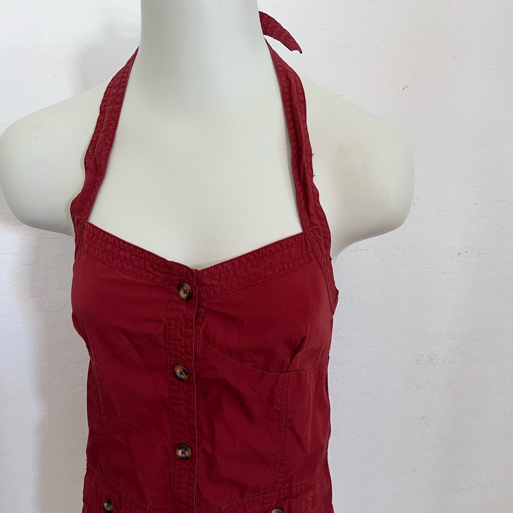 Halter Tie Buttons Up